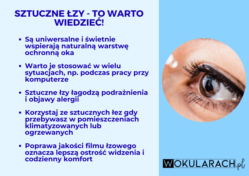 sztuczne łzy - infografika