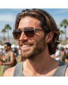 Okulary przeciwsłoneczne Gepetto Zenit Brown z polaryzacją