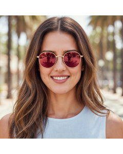 Okulary przeciwsłoneczne Gepetto Orbita Orange z polaryzacją