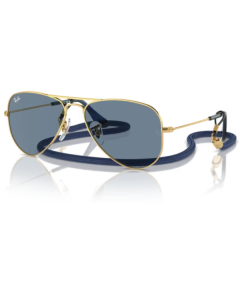 Okulary przeciwsłoneczne Ray-Ban® 9506S 223/1U 52 Junior Aviator dziecięce ze sznureczkiem