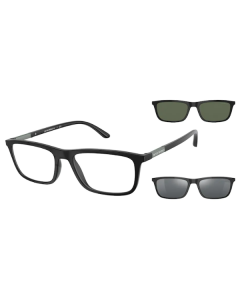 Emporio Armani 4160 50421W 55 z nakładkami przeciwsłonecznymi